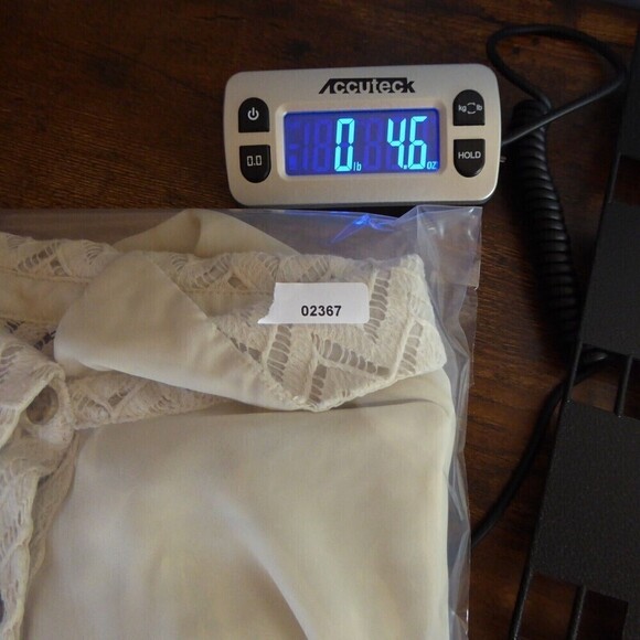 VOLCOM Blouse Women's Large Ivory Lace Long Sleeve Button Down Shirt Sheer - Picture 11 of 11